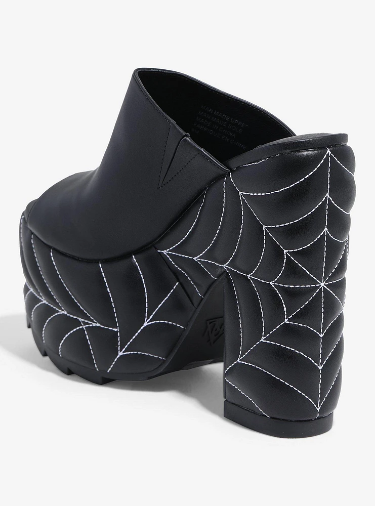 YRU Dream Spiderweb Platform Heels