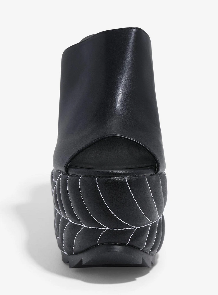 YRU Dream Spiderweb Platform Heels