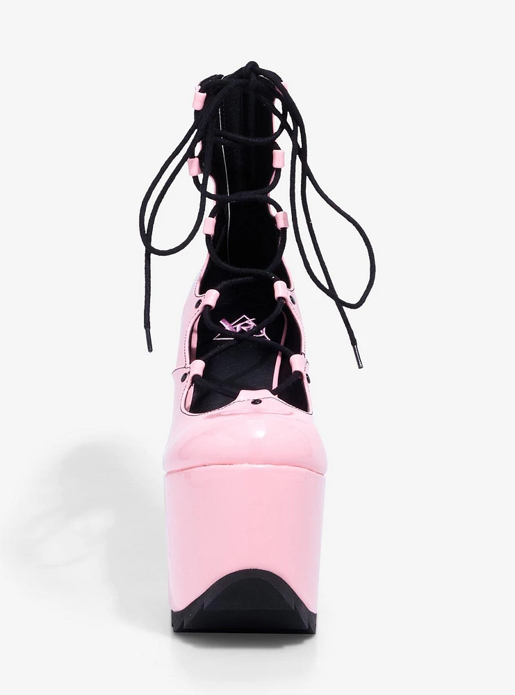 YRU Lucid Pink Platform Heels