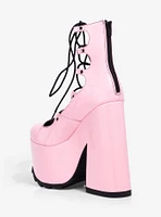 YRU Lucid Pink Platform Heels