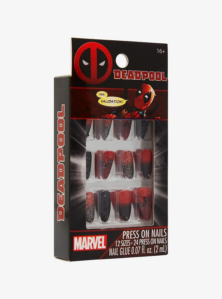 Marvel Deadpool Faux Nail Set