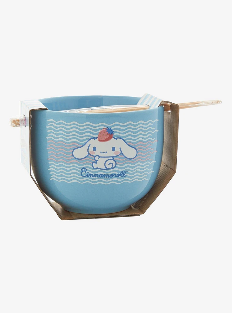 Cinnamoroll Strawberry Ramen Bowl With Chopsticks