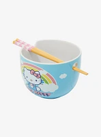 Hello Kitty Rainbow Ramen Bowl With Chopsticks