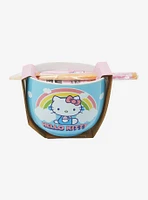 Hello Kitty Rainbow Ramen Bowl With Chopsticks