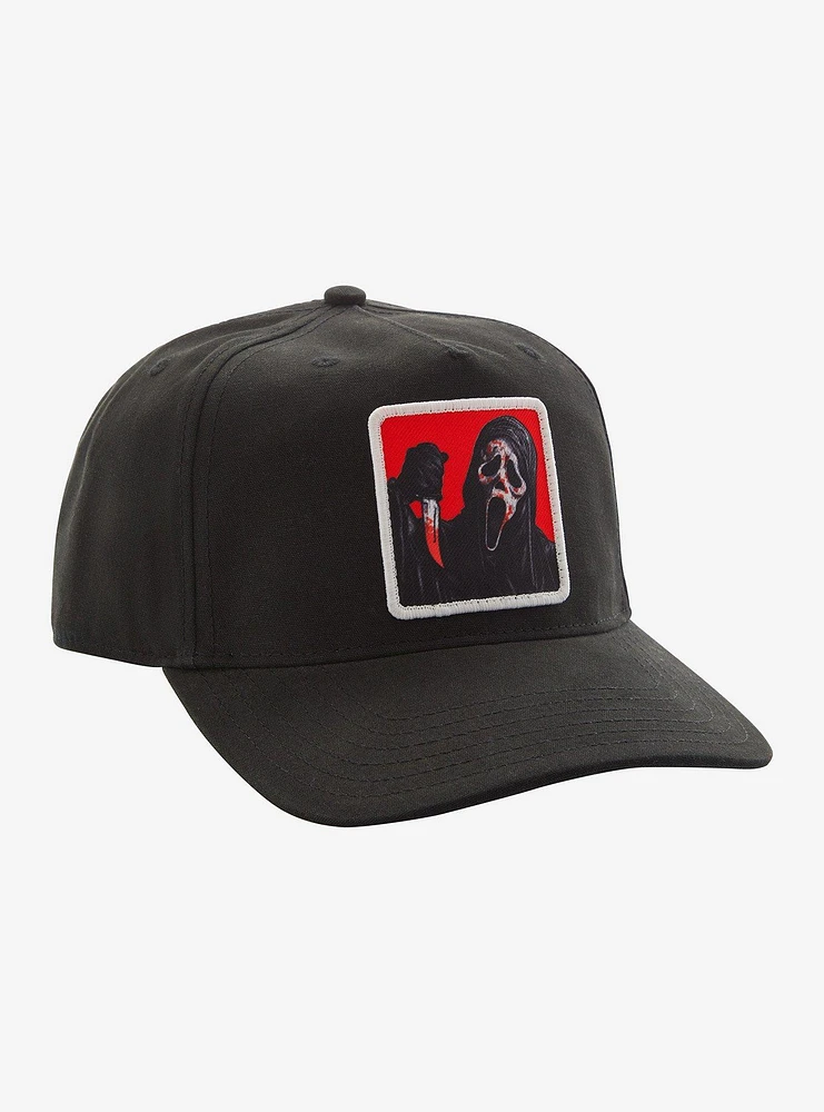 Scream Ghost Face Patch Snapback Hat