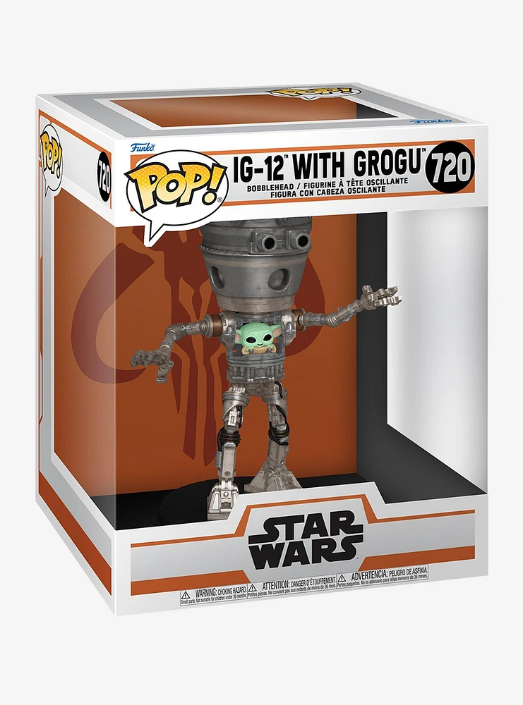 Funko Star Wars The Mandalorian Pop! IG-12 With Grogu Vinyl Bobble-Head Figure