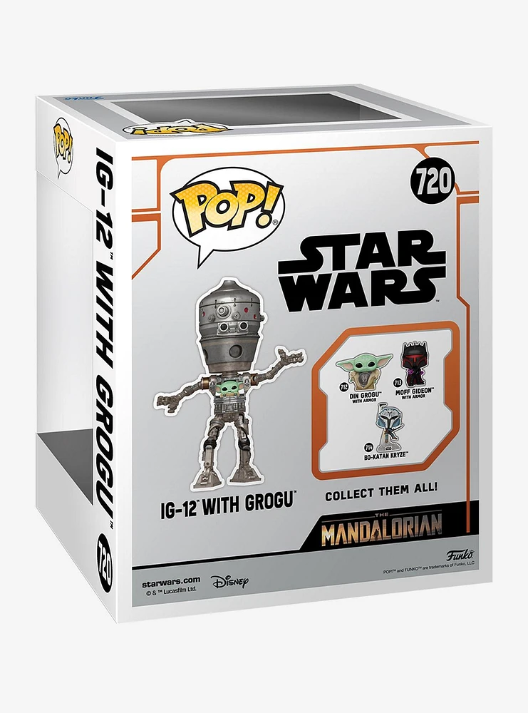 Funko Star Wars The Mandalorian Pop! IG-12 With Grogu Vinyl Bobble-Head Figure