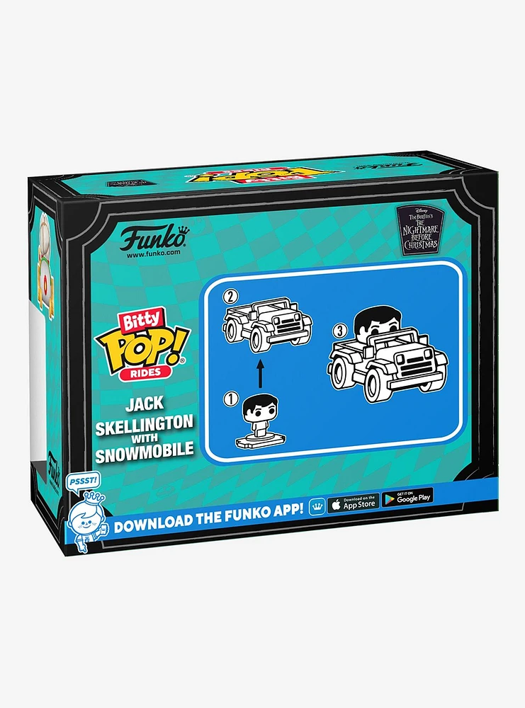 Funko The Nightmare Before Christmas Bitty Pop! Rides Jack Skellington With Snowmobile Vinyl Figure