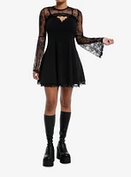 Cosmic Aura Lace Crop Bolero Shrug Twofer Cami Dress