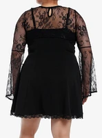 Cosmic Aura Lace Crop Bolero Shrug Twofer Cami Dress Plus