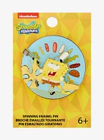 SpongeBob SquarePants Krabby Patty Spinning Enamel Pin — BoxLunch Exclusive