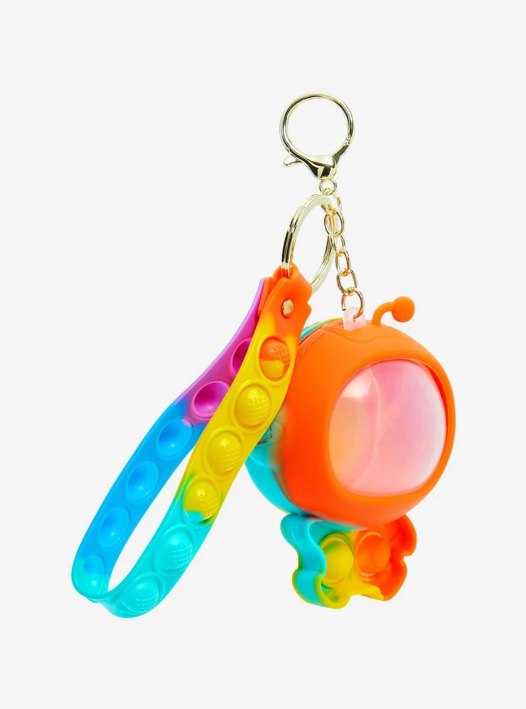 Astronaut Strap Rainbow Fidget Pop Key Chain