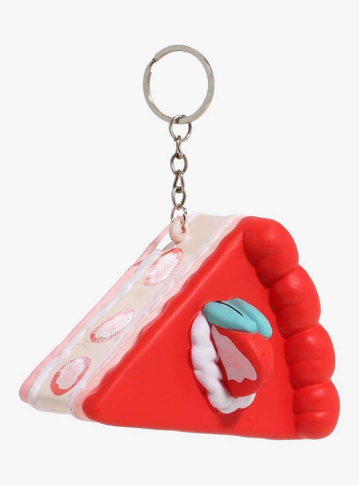 Strawberry Cake Squishy Key Chain