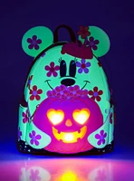 Loungefly Disney Minnie Mouse Floral Pumpkin Glow-in-the-Dark Light-Up Mini Backpack