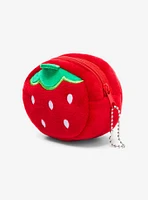 Strawberry Plush Pouch Key Chain