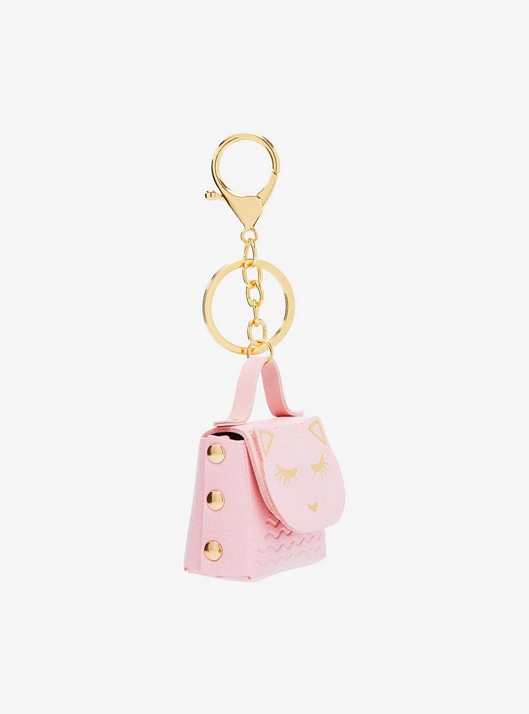 Pink Cat Purse Key Chain