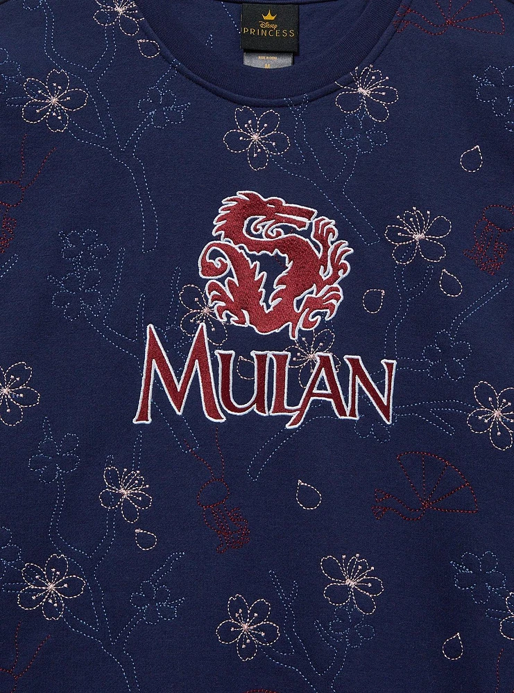 Disney Mulan Topographic Cherry Blossom Crewneck — BoxLunch Exclusive