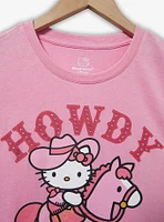 Sanrio Hello Kitty Cowgirl Cropped Women's T-Shirt - BoxLunch Exclusive