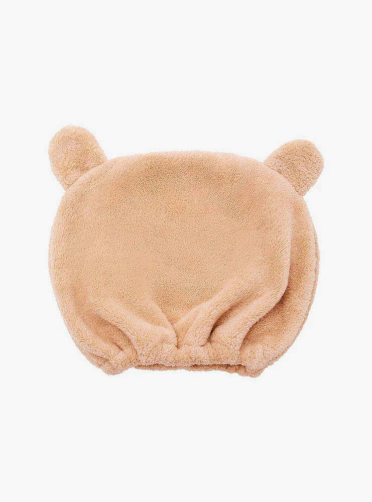 Brown Bear Fuzzy Shower Cap