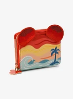 Our Universe Disney Mickey Mouse Sunset Beach Small Zip Wallet - BoxLunch Exclusive