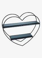 Black Heart Folding Wall Shelf