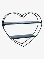 Black Heart Folding Wall Shelf