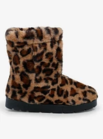 Yoki Holland Cheetah Fuzzy Boots