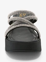 Yoki Rhinestone Platform Sandals