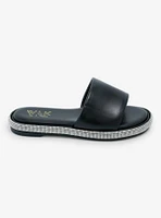 WLK By S. Miller Dorothy Black Rhinestone Slides