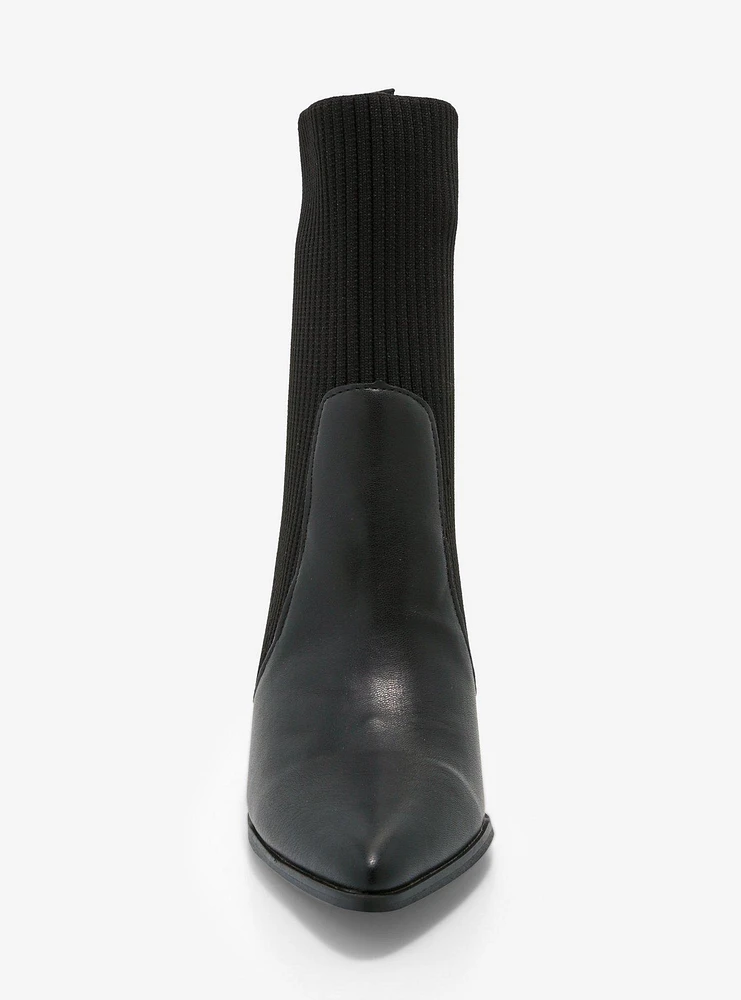 Yoki Black Ankle Sock Boots