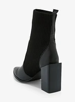 Yoki Black Ankle Sock Boots