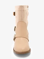 Yoki Beige Belt Boots