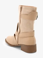 Yoki Beige Belt Boots