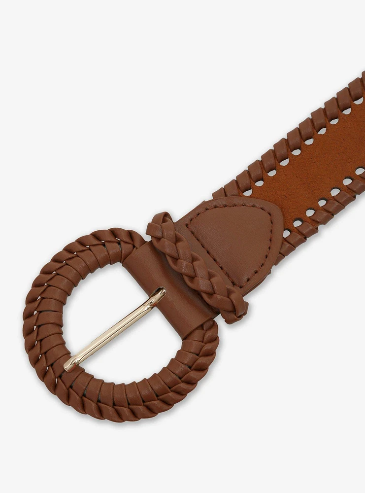 Brown & Tan Whip Stitch Belt