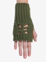 Butterfly Cutout Knit Fingerless Gloves