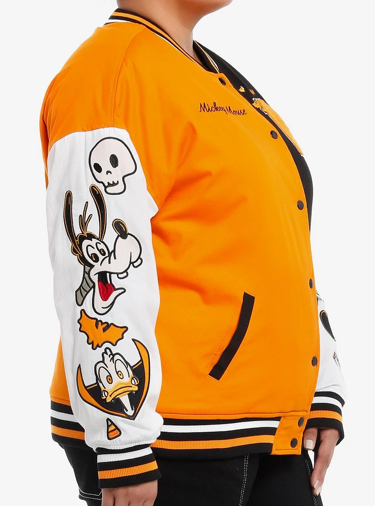 Her Universe Disney Halloween Split Girls Oversized Varsity Jacket Plus