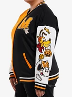 Her Universe Disney Halloween Split Girls Oversized Varsity Jacket Plus