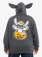 Her Universe Disney Halloween Stitch Girls Oversized Hoodie Plus