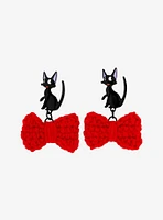 Studio Ghibli Kiki's Delivery Service Jiji Crochet Bow Earrings — BoxLunch Exclusive