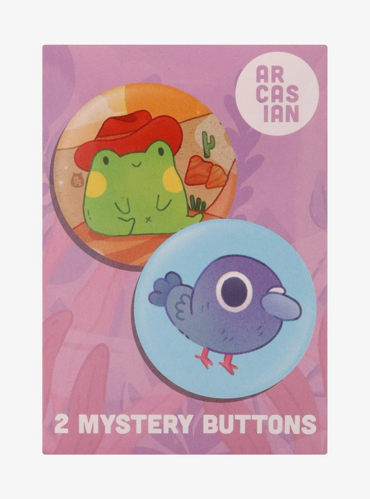 Cute Creature Blind Bag Button 2 Pack By Arcasian