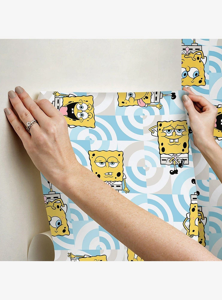 SpongeBob SquarePants Funny Faces Peel and Stick Wallpaper