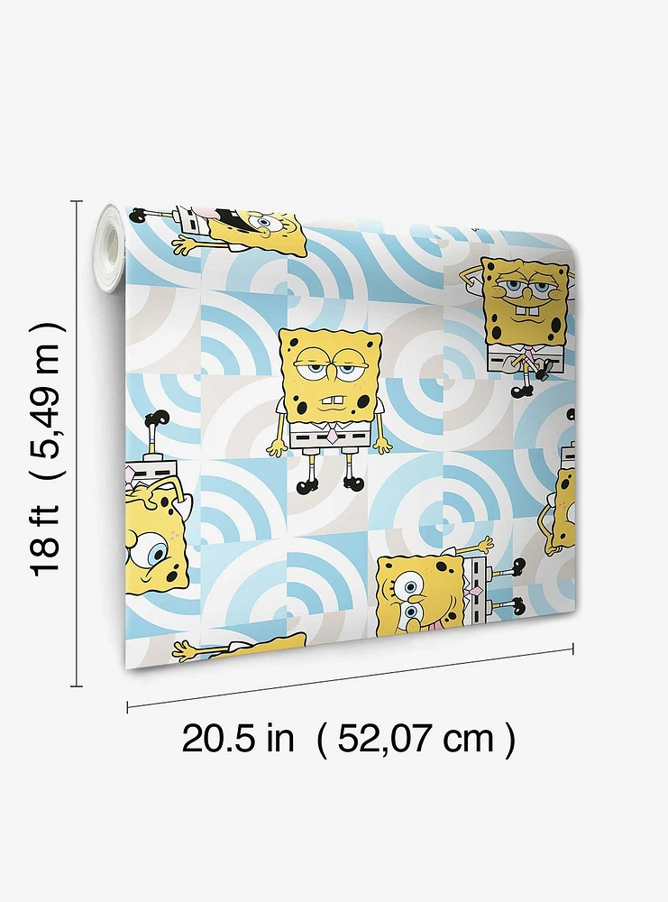 SpongeBob SquarePants Funny Faces Peel and Stick Wallpaper