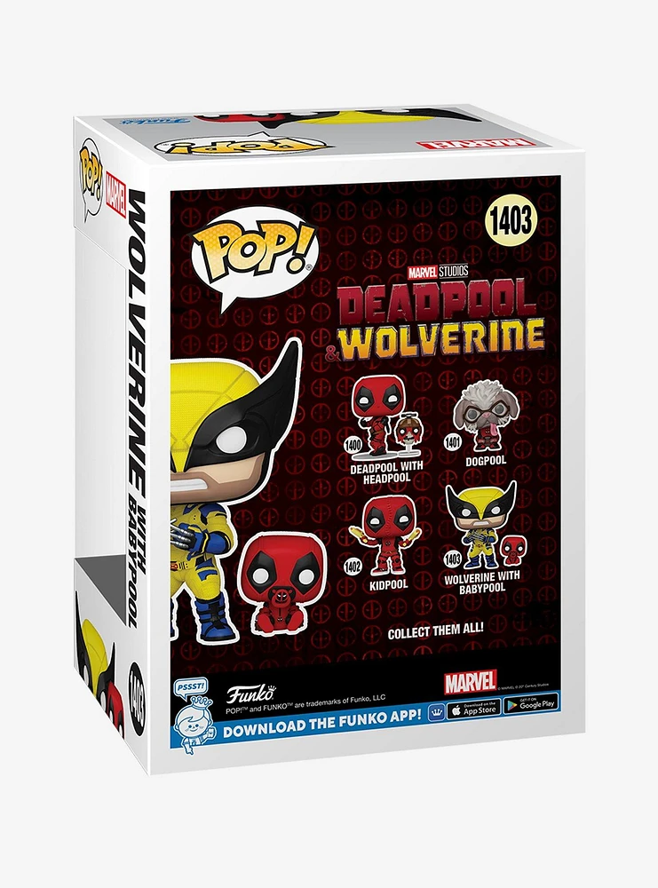 Funko Marvel Deadpool & Wolverine Pop! Buddy Duo Wolverine (With Babypool) Vinyl Bobble-Head