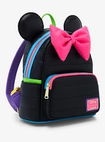 Loungefly Disney Minnie Mouse Neon Ears Mini Backpack - BoxLunch Exclusive