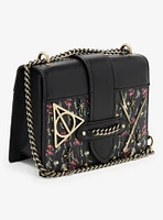 Harry Potter Floral Deathly Hallows Crossbody Bag - BoxLunch Exclusive