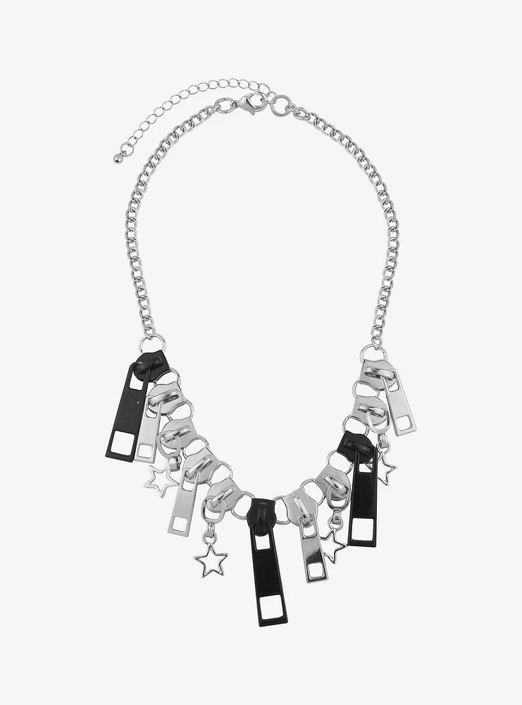 Social Collision Star Zipper Choker