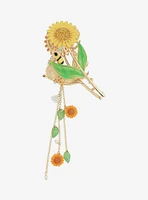 Sweet Society Sunflower Bee Dangling Claw Hair Clip