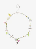Thorn & Fable Flower Wing Pearlescent Beaded Necklace