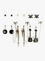 Social Collision Skull Guitar Cuff Earring Set