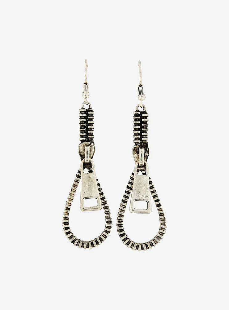 Social Collision Zipper Pull Earrings